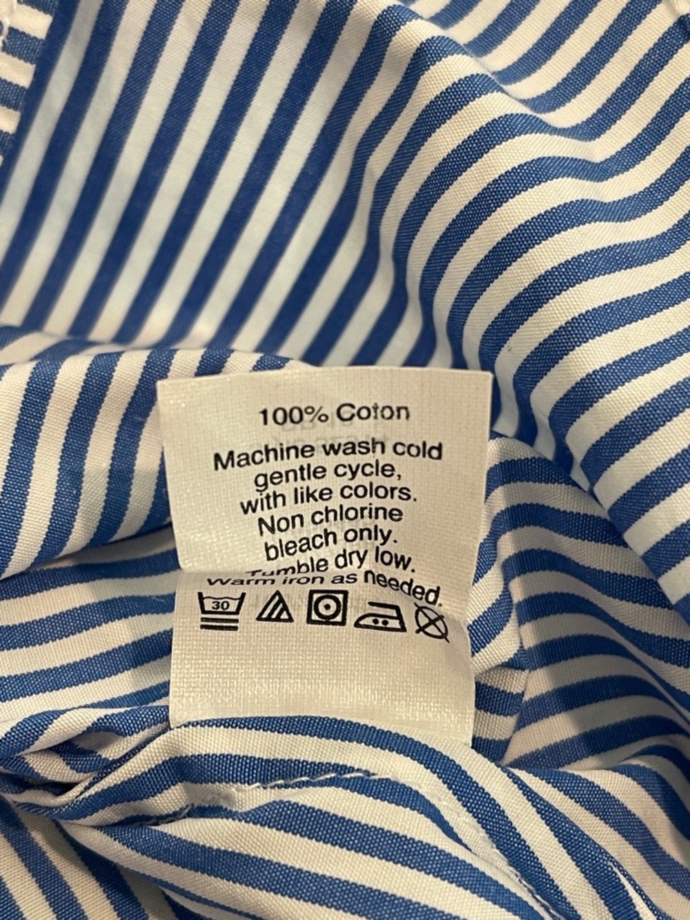 J.Crew Cotton Preppy Blue and White Striped Button Down Shirt Size S - Picture 7 of 7